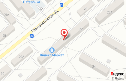 Продовольственный магазин Виктория на Инициативной улице на карте