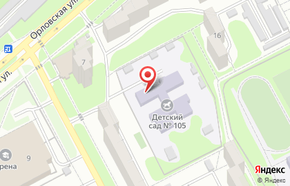 Детский сад №105 комбинированного вида в Центральном районе на карте