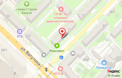 Магазин Фермерское мясо на площади Карла Маркса на карте