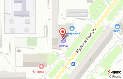 Барбершоп BRITVA на Мурановской улице, 7 на карте