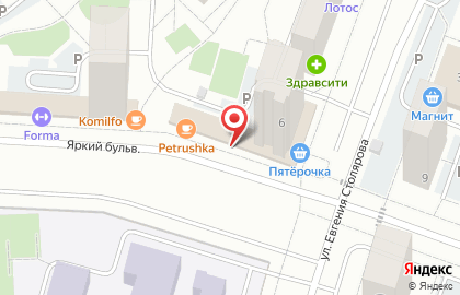Школа танцев Шаг Вперед на улице Евгения Столярова на карте