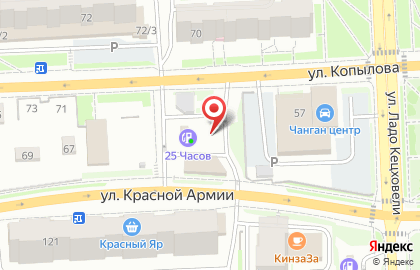 Автомойка 25 часов в Октябрьском районе на карте