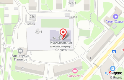 Курчатовская школа в Москве на карте
