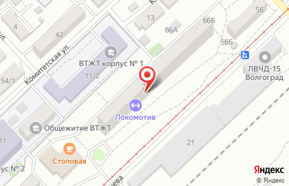 Народный музей волгоградских железнодорожников на карте