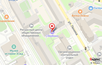 СберБанк России на улице Ленина 59 на карте