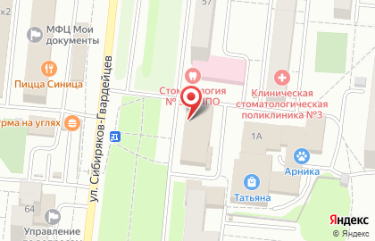 Магазин товаров для сада на площади Сибиряков-Гвардейцев на карте