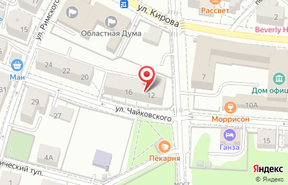 Городская аварийная служба на улице Чайковского на карте