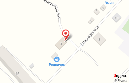 Магазин Родничок на Пионерской улице на карте