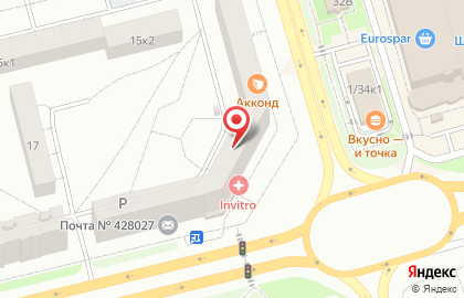 Банкомат АКБ Экспресс-Волга, филиал в г. Чебоксары на карте