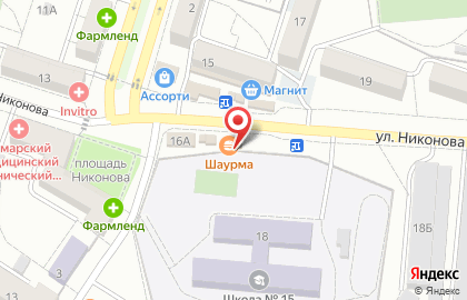 Киоск фастфудной продукции в Комсомольском районе на карте