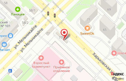 Продуктовый магазин в Тюмени на карте