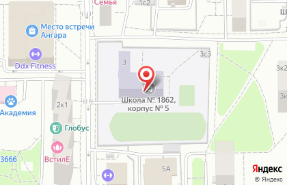 Школа №1862 на метро Варшавская на карте