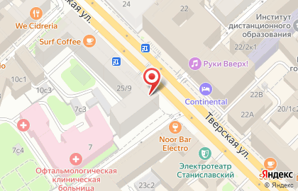 Секс-шоп Точка Любви на Тверской улице на карте