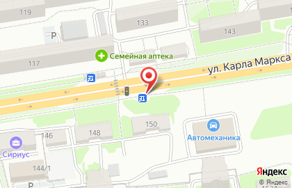 Киоск по продаже хлебобулочных изделий Колос на улице Карла Маркса на карте
