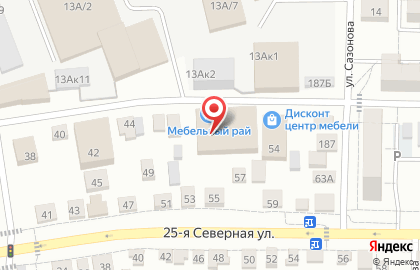 Сеть салонов мебели Мебельный рай на 26-ой Северной улице на карте