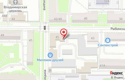 Дорсервис на Рыбинской улице на карте