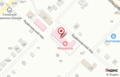 Центральная городская больница в Буденновском переулке на карте