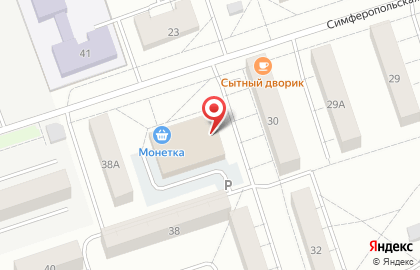 Ателье Военторг-Центр на Симферопольской улице на карте