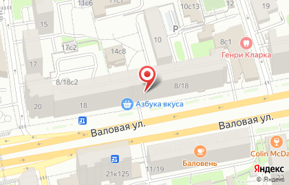 Алкомаркет Винлаб на метро Павелецкая на карте