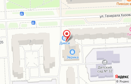 Магазин ВсеНитки на улице Генерала Хазова на карте