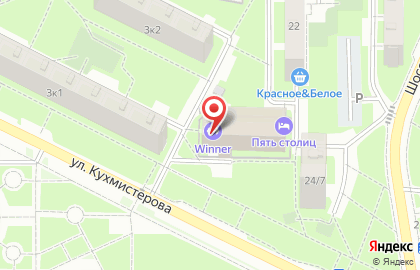 Общежитие Пять-Сто Лиц на улице Кухмистерова на карте