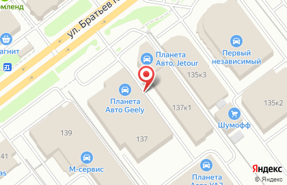 Торгово-сервисная компания Планета запчастей на улице Братьев Кашириных на карте
