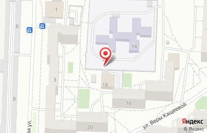 Центр дополнительного образования Факультет на улице Веры Кащеевой на карте