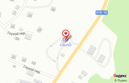 АЗС Синтез в Глухом переулке на карте