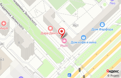 Салон красоты PLUM AKADEMIA на метро Ленинский проспект на карте