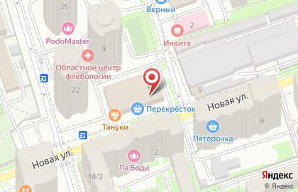Ресторан Тануки на Новой на карте