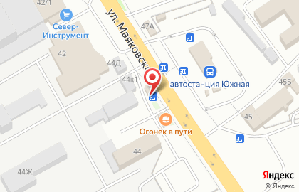 Продуктовый магазин на улице Маяковского на карте