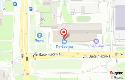 Супермаркет Пятёрочка на улице Верхняя Дуброва на карте