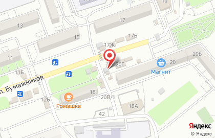 Магазин Дарман на проспекте Бумажников на карте