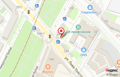 Киоск по ремонту обуви на улице Льва Толстого на карте