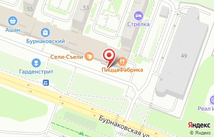 Танцевальная студия Феерия на Бурнаковской улице на карте