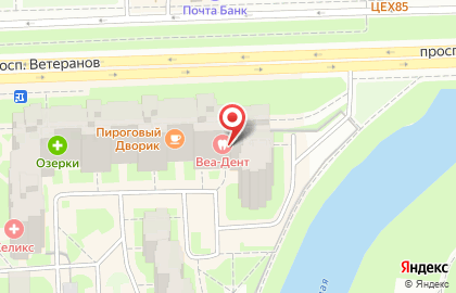 Салон Марсель на проспекте Ветеранов на карте