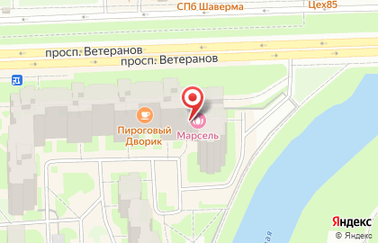 Салон Марсель на проспекте Ветеранов на карте