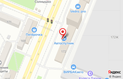 Магазин автотоваров Автоспутник в Железнодорожном районе на карте