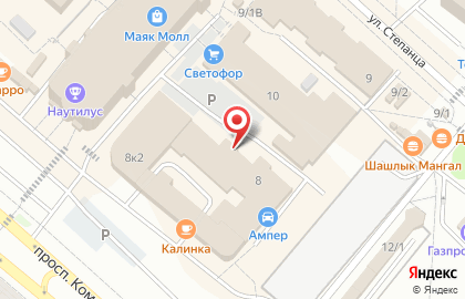 Ремонтная мастерская на проспекте Комарова на карте
