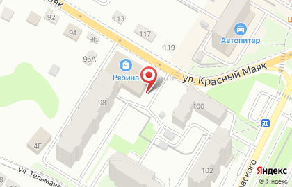 Торговый центр Рябина в Володарском районе на карте
