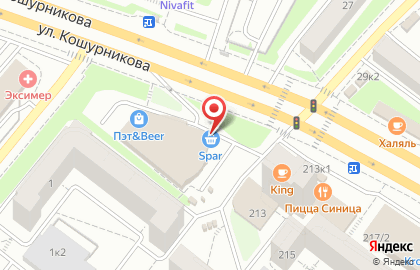 Автомат по продаже контактных линз Линзы-Тут на улице Кошурникова на карте