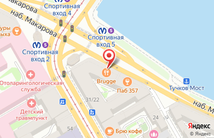 Паб Брюгге. Original Belgian на набережной Макарова на карте