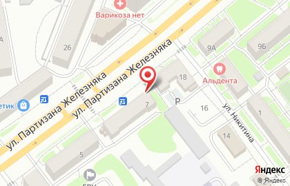 Стелс на улице Партизана Железняка на карте