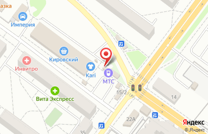 Магазин по продаже фруктов и овощей в Железнодорожном районе на карте
