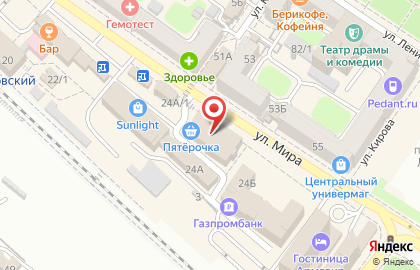 Лечебно-диагностический центр Доктора Дукина на улице Мира на карте