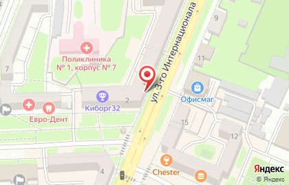 СКБ-банк на улице 3 Интернационала на карте