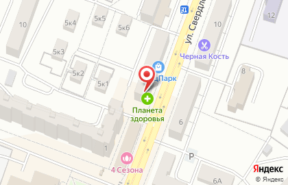 Аптека Планета здоровья на улице Свердлова, 3 в Балашихе на карте