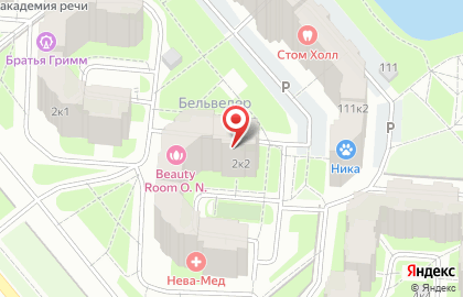 Салон красоты Bella на проспекте Ветеранов на карте