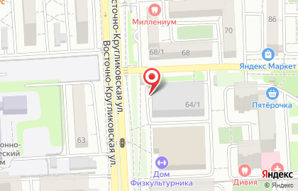 Гаражный кооператив на Восточно-Кругликовской улице на карте