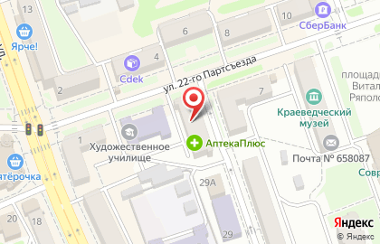 Магазин колбасных изделий на улице 22 Партсъезда на карте